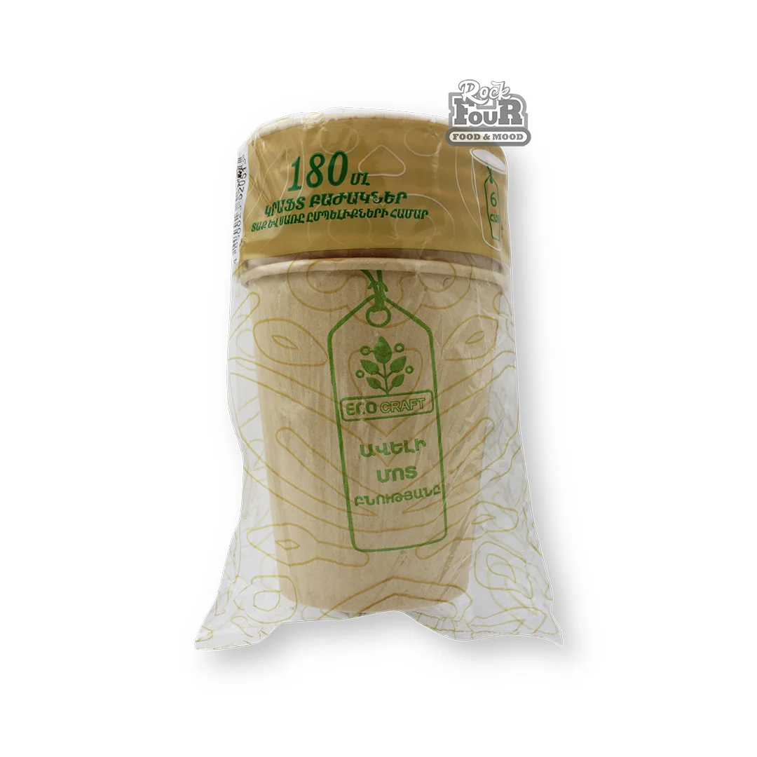 Disposable craft glasses "Eco Craft" 6pcs 180ml